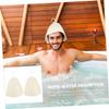 Healeved Thickened Felt Sauna Hat 3pcs White Bathing Cap Supple Head Protector for Sauna Room and Bathroom Spa Accessories view 3