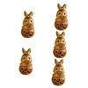 FOMIYES 5pcs Wooden Carving Rabbit Sachet Pendant Hollow Rabbit Pendant Hanging Decor DIY Aromatherapy Beads Container for Easter Decor view 1
