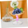 Alipis Glass Dessert Display Stand Fruit Plate Cake Stand Snack Tray Stylish and Functional Pink 1PC view 2