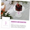 Alipis Glass Dessert Display Stand Fruit Plate Cake Stand Snack Tray Stylish and Functional Pink 1PC view 3
