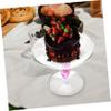 Alipis Glass Dessert Display Stand Fruit Plate Cake Stand Snack Tray Stylish and Functional Pink 1PC view 4