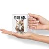 Vixar Yeah Nah.. Not Today, Cat Gift Sarcastic Joke Ceramic Coloured Mug Cup for Tea Coffee Hot Brew 330ml 11Oz (White) view 3
