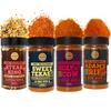 Meat Lovers Selection of Premium BBQ Seasonings - Holy Cow, Sweet Texas, Steak King & Adam's Ribs BBQ Rubs | Pack of 4 | 100% Natural | Spice Gift For Foodie view 1