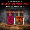Meat Lovers Selection of Premium BBQ Seasonings - Holy Cow, Sweet Texas, Steak King & Adam's Ribs BBQ Rubs | Pack of 4 | 100% Natural | Spice Gift For Foodie view 2