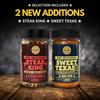 Meat Lovers Selection of Premium BBQ Seasonings - Holy Cow, Sweet Texas, Steak King & Adam's Ribs BBQ Rubs | Pack of 4 | 100% Natural | Spice Gift For Foodie view 3