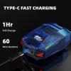 Cyberpunk Mini Electric Shaver, Portable Electric Razor for Men, Smart Display, IPX7 Waterproof, Wet & Dry Shaving, Rechargeable Cordless Rotary Shaver for Home, Office, Car, Gifts view 3