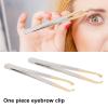 ANKROYU 2pcs Eyebrow Tweezers, Professional Stainless Steel Tweezers, Eyebrow Hair Removal Tweezer, Women Tweezers Daily Beauty Tools for Ingrown Hair Eyebrows Facial Hair view 2