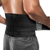 ACWOO Lower Back Support Belt, Adjustable Lower Back Support Lumbar Brace with 6 Support Stays, Double Pull Lumbar Back Brace for Scoliosis & Sciatica Pain Relief, Men and Women (L) view 1