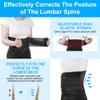 ACWOO Lower Back Support Belt, Adjustable Lower Back Support Lumbar Brace with 6 Support Stays, Double Pull Lumbar Back Brace for Scoliosis & Sciatica Pain Relief, Men and Women (L) view 4