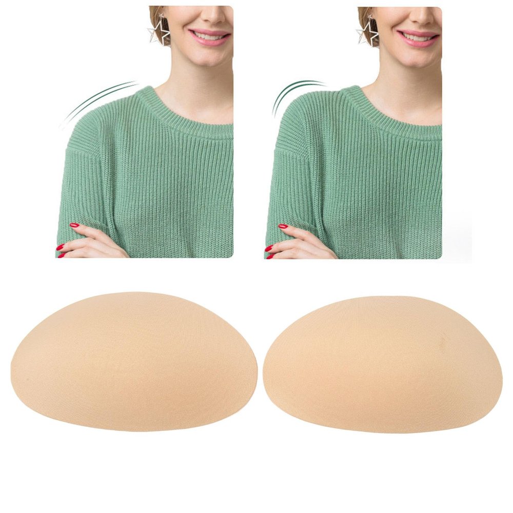 2 Pairs Soft Silicone Shoulder Push Up Pads, Shoulder Pads, for Better Posture Reusable and Anti Slip Design Breathable and Comfortable Shoulder Pads Suitable for All Kinds of Top