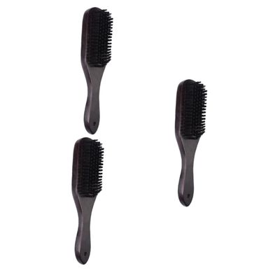 FRCOLOR 3pcs Nylon Bristle Beard Brush Compact Skin-friendly for Men Facial Hair Care
