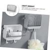 Ciieeo 2pcs Wall-mounted Soap Dish Wall-sticking Soap Box Holder Drain Tray for Bathroom Supply for Wall Mounted Holder Use view 3