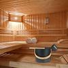 AMIUHOUN Finnish Sauna Aluminum Bucket, Long-Handled Spoon Set, Sauna Bucket, Bathroom, Sauna Steam Room Parts view 3