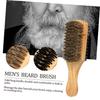Mikinona 3pcs Beard Grooming Brush Handle Facial Care Barber Supply for Mens Shaving view 2