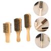 Mikinona 3pcs Beard Grooming Brush Handle Facial Care Barber Supply for Mens Shaving view 3