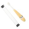 minkissy Panda Kids Toothbrush Soft Bristles for Ages 2-12 Yellow Handle and Storage Bucket Gentle Manual Brush for Children Oral Care and Travel view 1