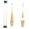 minkissy Panda Kids Toothbrush Soft Bristles for Ages 2-12 Yellow Handle and Storage Bucket Gentle Manual Brush for Children Oral Care and Travel view 4