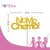 No Mo Chemo Cake Topper, Breast Cancer Awareness Cake Decor, Breast Cancer Pink Ribbon Sign Survivor Party Decoration Supplies - Gold Glitter view 2
