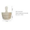 ZDdp Sauna Bucket Wooden Sauna Bucket and Spoon Handmade Sauna and Spa Accessories Wooden Sauna Bucket view 2