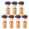 ZDdp Men Shaving Brush Wood Handle, Salon Tools Wood Handle Shave Brushes Hair Brush 7Pcs view 1