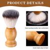 ZDdp Men Shaving Brush Wood Handle, Salon Tools Wood Handle Shave Brushes Hair Brush 7Pcs view 2