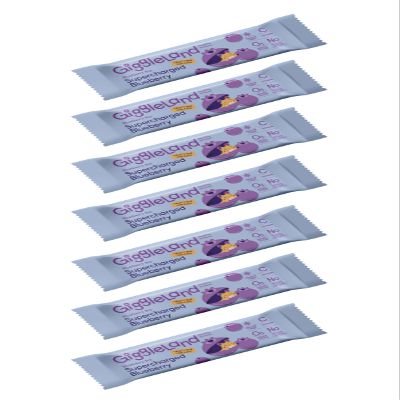 Giggleland - Lunch Box Snacks Multipack Fruity Bar - Blueberry Fruity Bar 7 x 20 g, Healthy Snacks for Kids, Fruit Bars, Fruit Leather, Dried Fruit, Gelatine Free Fruit Jelly