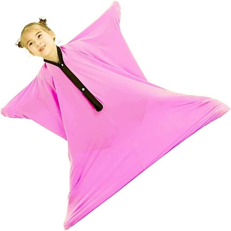 Biijuk Full Body Wrap Sock - ADHD And Autism - Stress Relief - Hypersensitivity - Exercise - Deep Pressure - Play Therapy Device (Color : Pink, Size : M)