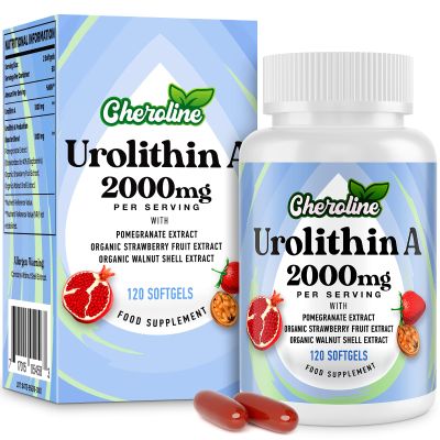 Urolithin A Supplement 2000mg - 120 Softgels 60-Day Supply - Enhanced with Pomegranate, Strawberry, and Walnut Extracts - for Mitochondria & Energy (120 Count (Pack of 1))