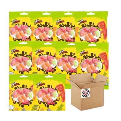 10 x Fruit flavour gums with a sour sugar coating 130g| FULL BOX