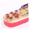 FOMIYES 1 Pair Acupoint Massage Slippers Natural Agate Foot Health Shoes for Men Anti-Slip Sole PU Rubber Red 36 view 3