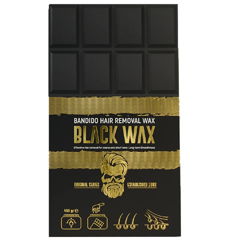 Bandido Hair Removal Hot Wax Black | Full Body, Face, Nose and Bikini Areas | Black Wax 450 gr