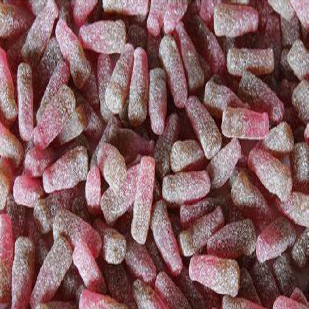 1kg Fizzy Cherry Cola Bottle Candy Pick & Mix Sweets Mixed Assortment Gummy Selection Resealable Pouch Share Bag