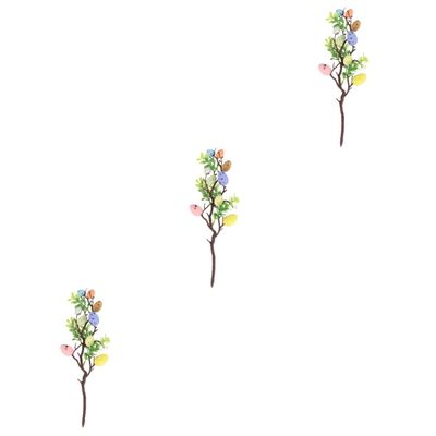 ABOOFAN 3pcs Diy Crafts Egg Branch Adornment Easter Egg Hunt Kit for Festive Easter Celebration