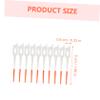 FRCOLOR 80pcs Interdental Brushes Orange Dental Floss for Braces Retainer Cleaner Professional Interdental Oral Care Tools Portable Tooth Cleaning Brush view 3