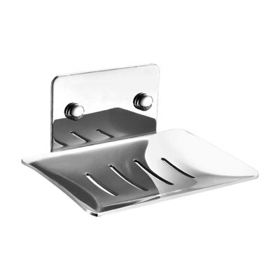 Ciieeo Stainless Steel Soap Dish for Bathroom No Punch Wall Mount Soap Holder Creative Stainless Steel Shelf for Shower and Vanity Use