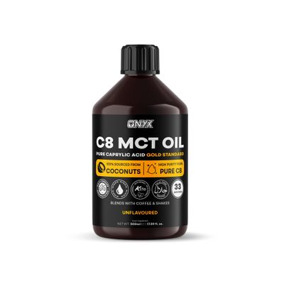 500ml Pure C8 MCT Oil - 100% Pure Premium MCT Coconut Oil, Sustainably Sourced, Boosts Ketones 3X More Than Other MCTs (Pure C8 MCT Oil, 500ml)