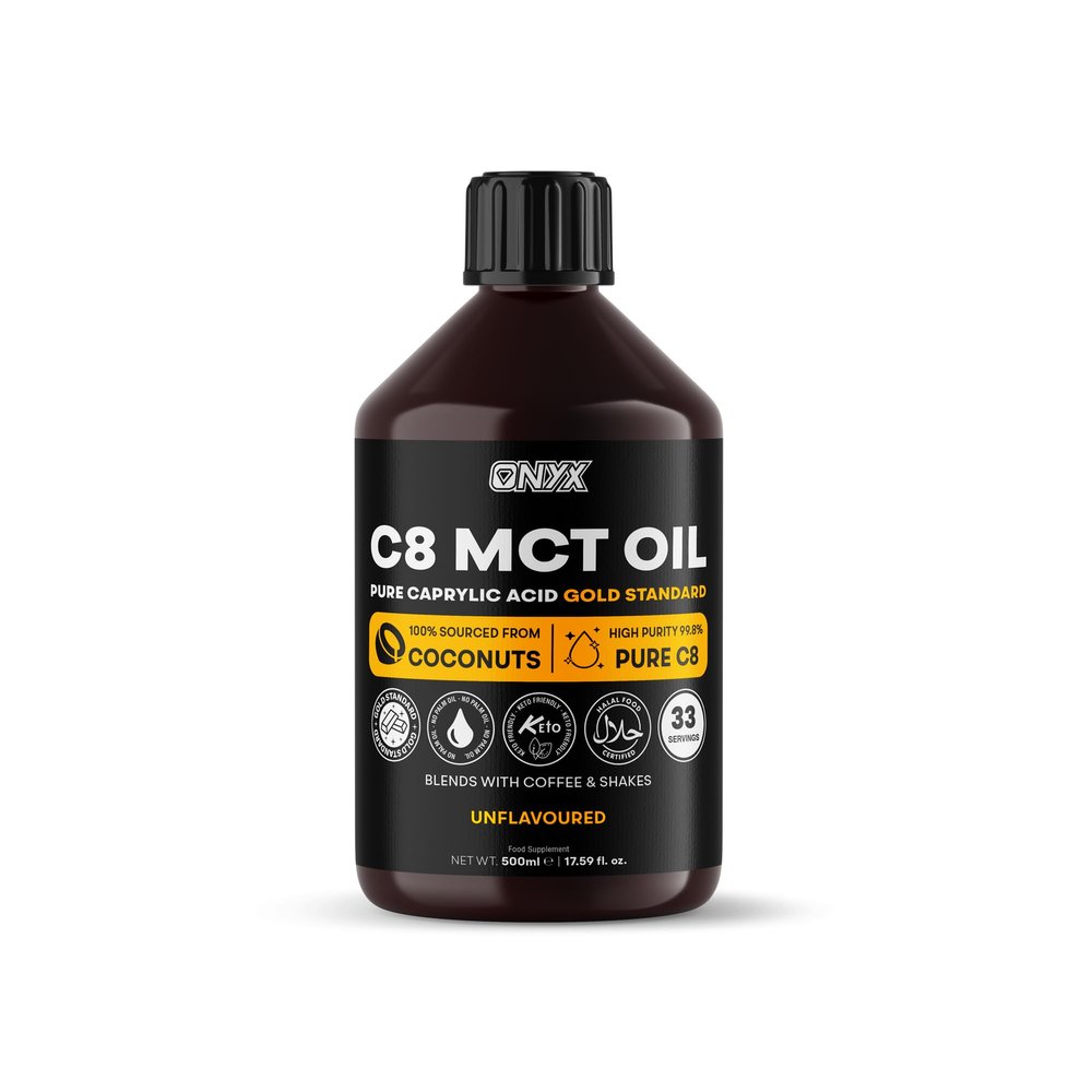 500ml Pure C8 MCT Oil - 100% Pure Premium MCT Coconut Oil, Sustainably Sourced, Boosts Ketones 3X More Than Other MCTs (Pure C8 MCT Oil, 500ml)