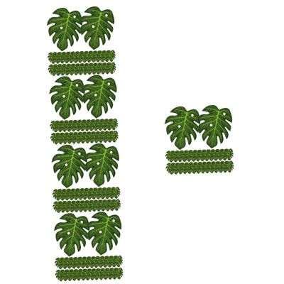 Garneck 300pcs Monstera Leaf Cupcake Toppers Jungle Cake Decorations Mini Palm Leaves for Tropical Birthday Party Supplies