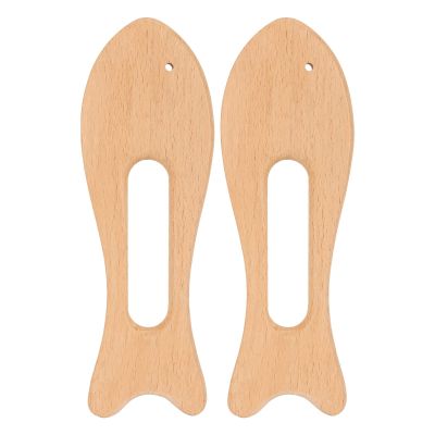 2Pcs Wooden Gua Sha Board Fish Shape Polished Beech Sturdy Safe Smoothing Wooden Scraping Tool for Arms Legs Back