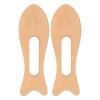 2Pcs Wooden Gua Sha Board Fish Shape Polished Beech Sturdy Safe Smoothing Wooden Scraping Tool for Arms Legs Back view 1