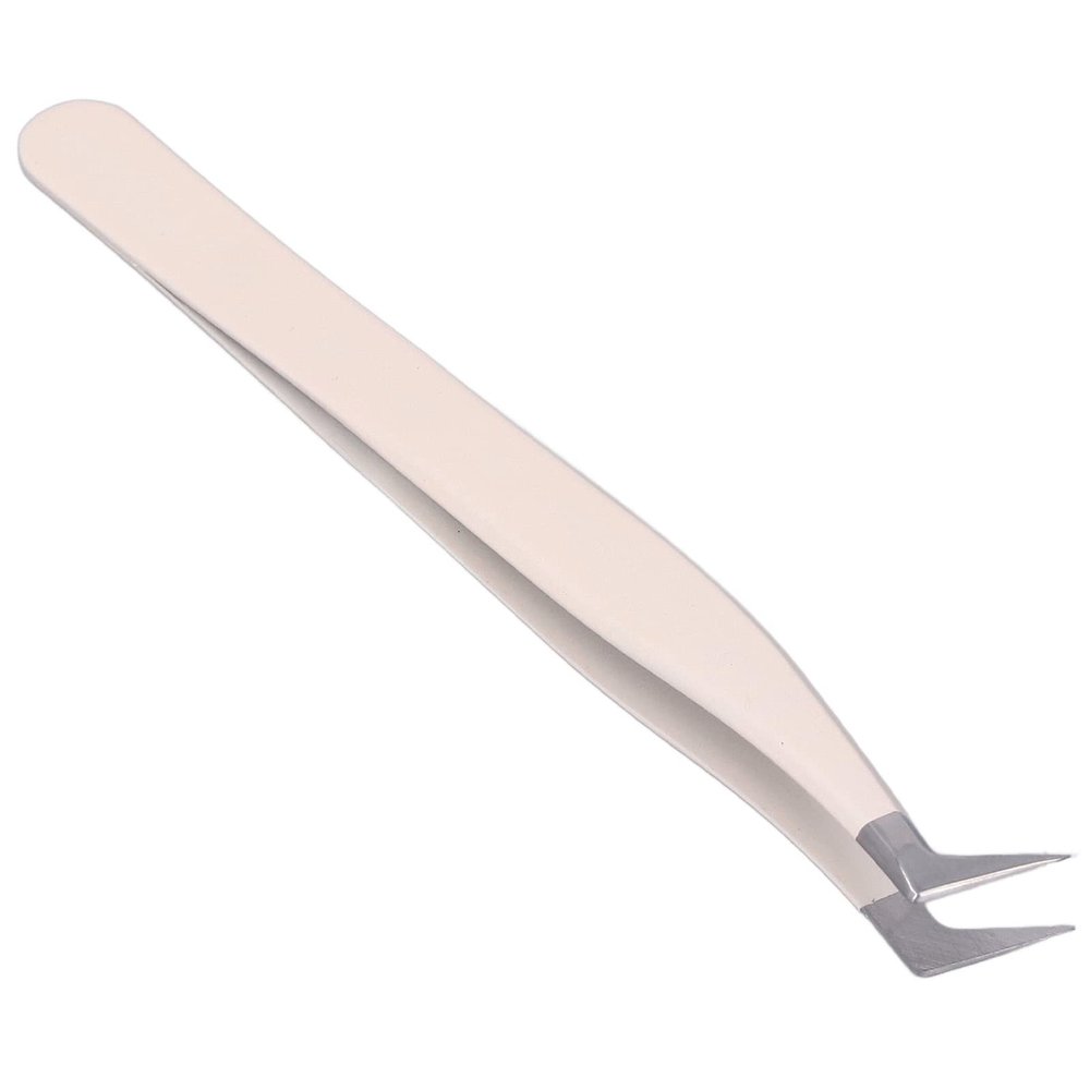 ANKROYU False Eyelash Tweezers, Lash Tweezers, 7 Shape Curved Tip Stainless Steel Lash Tweezers, Cluster Lash Tweezers, Stainless Steel Bent Lash Tweezers for Eyelash Extensions