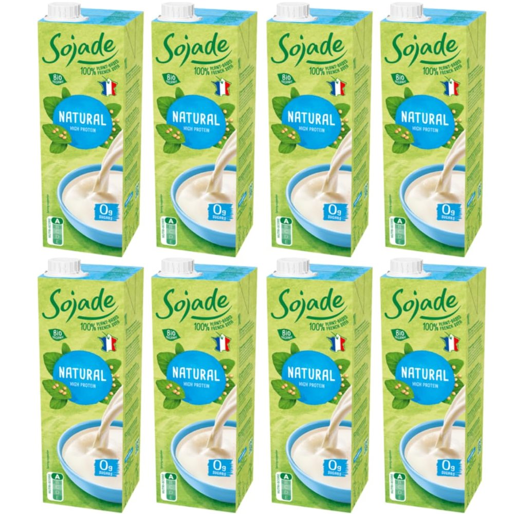 KoalaKoi Organic Sojade soya milk Unsweetened, No Sugar Added (8x1L)