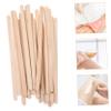 FOMIYES 100pcs Wooden Waxing Sticks Hair Removal Waxing Spatulas 140x6x2mm Thick Rounded Edge for Full Body and Eyebrow Hair Removal Beauty Care view 2