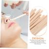 FOMIYES 100pcs Wooden Waxing Sticks Hair Removal Waxing Spatulas 140x6x2mm Thick Rounded Edge for Full Body and Eyebrow Hair Removal Beauty Care view 3