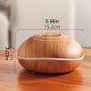 HAZARA Fire Humidifier 7 Flame Colors Changing Noiseless, 200ml Flame Diffuser Humidifier with No-Water Auto-Off Protection for Bedroom,Office,Yoga,Wood-Grain view 2