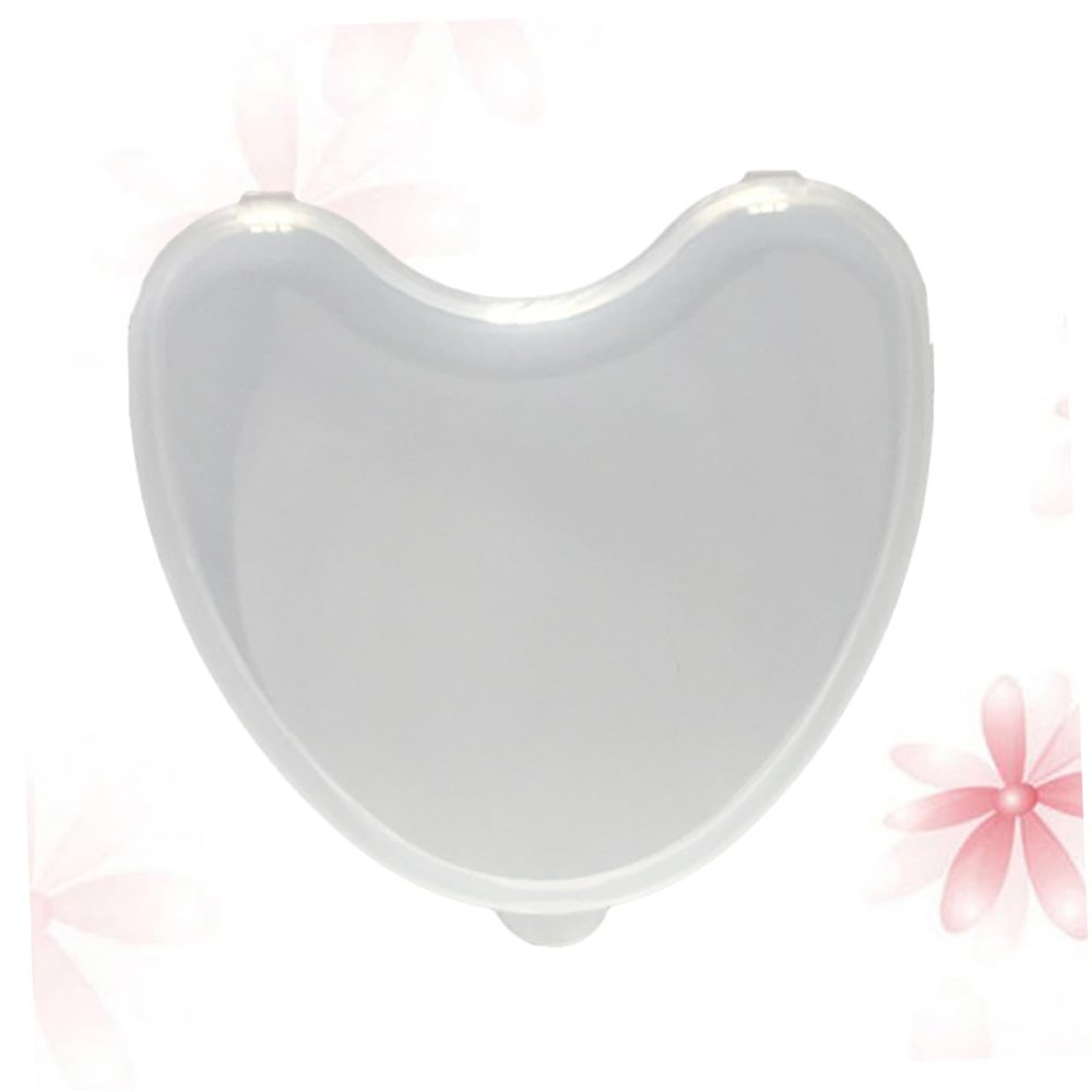 SEWOART Heart Shaped Case Lid Portable Mini Storage Box for Retainer and False Teeth