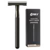 BAILI Double Edge Safety Razor Reusable Manual Long Handle Stainless Steel DE Wet Shaving for Men Women Beard Bikini Armpit Leg Hair Removal Matte Black BDB3G view 1