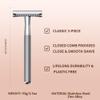 BAILI Double Edge Safety Razor Reusable Manual Long Handle Stainless Steel DE Wet Shaving for Men Women Beard Bikini Armpit Leg Hair Removal BDB3G view 2