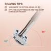 BAILI Double Edge Safety Razor Reusable Manual Long Handle Stainless Steel DE Wet Shaving for Men Women Beard Bikini Armpit Leg Hair Removal BDB3G view 3