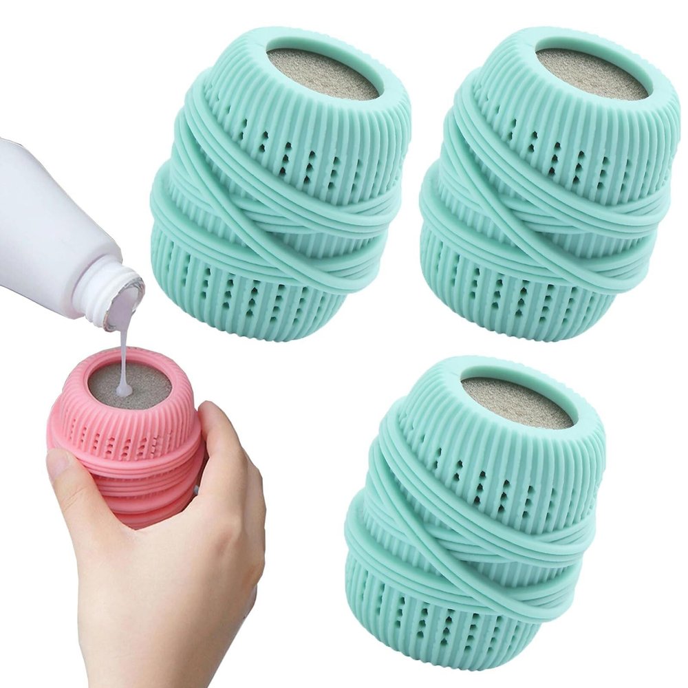 Ball Dispenser for Fabric Softener, Washing Machine Laundry Ball, Downy Ball Dispenser, Fabric Softener, Dispenser Laundry Balls, Reusable Dryer Balls, Fabric Softener Balls for Washer (Color : 3pcs